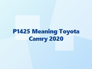 P1425 Code Meaning for Toyota Camry